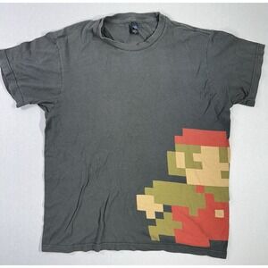 Vintage Club Nintendo 8-Bit Mario T-Shirt Black Tultex Tag Size M Medium